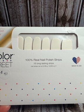 Swiss and Tell Color Street Nail Polish Strips Retired White Nail Polish